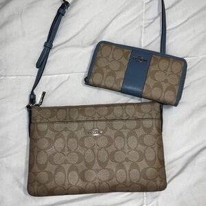 COACH Messenger Bag with Matching Wallet